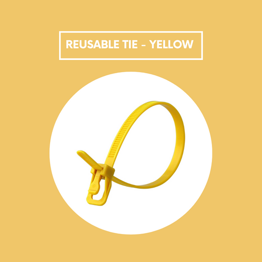 Reusable Fastener Tie - 1 Count (Yellow)