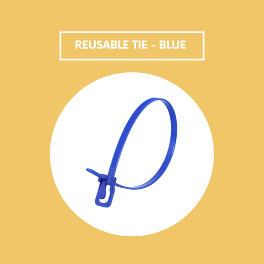 Reusable Fastener Tie - 1 Count (Blue)